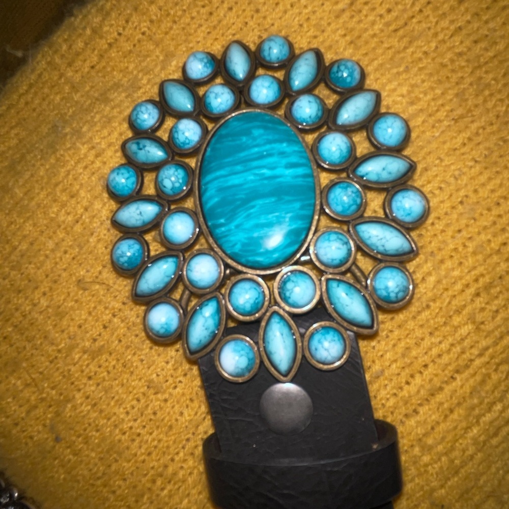Western vibes Small turquoise black belt .. NEW no tags never worn